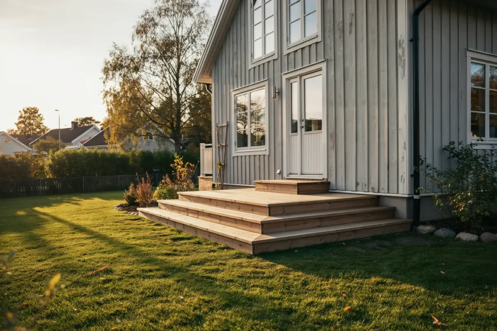 bygga altan intill huset smarta l sningar f r niv skillnader d rrh jd och en snygg verg ng